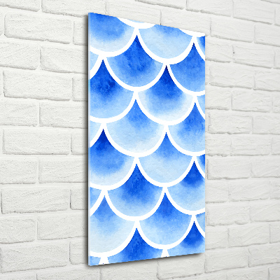 Acrylbild vertikal Fischschuppen