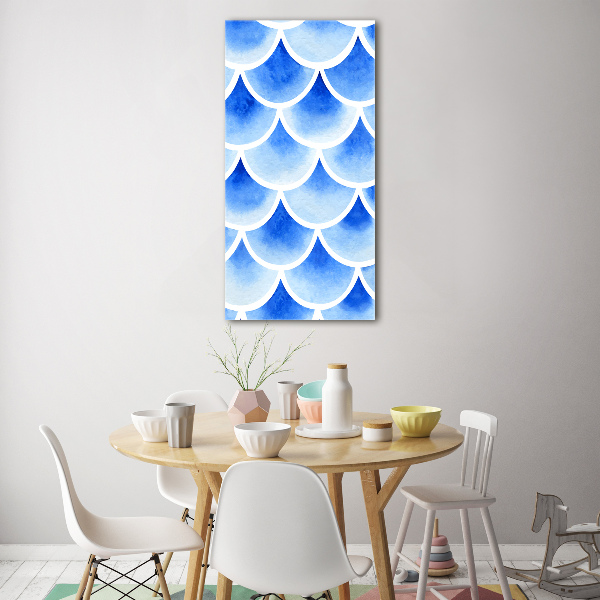 Acrylbild vertikal Fischschuppen