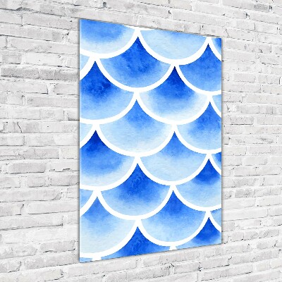 Acrylbild vertikal Fischschuppen