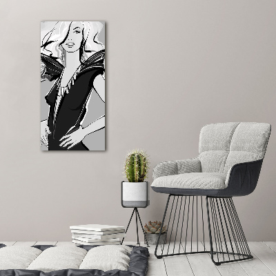 Modernes Acrylbild vertikal Modeillustration