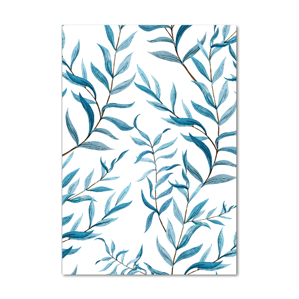 Modernes Acrylbild vertikal Blätter