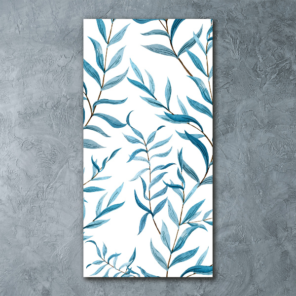 Modernes Acrylbild vertikal Blätter