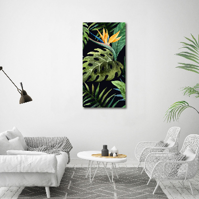 Modernes Acrylbild vertikal Hawaiianisches Muster