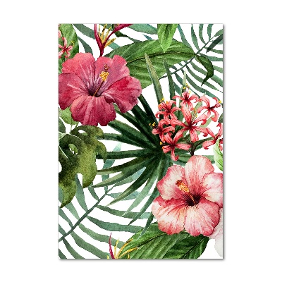 Acrylbild vertikal Hawaiianisches Muster