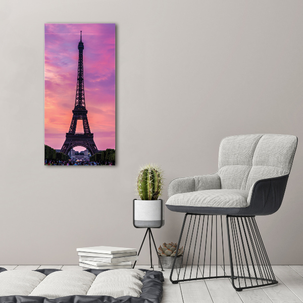Modernes Acrylbild vertikal Eiffelturm Paris