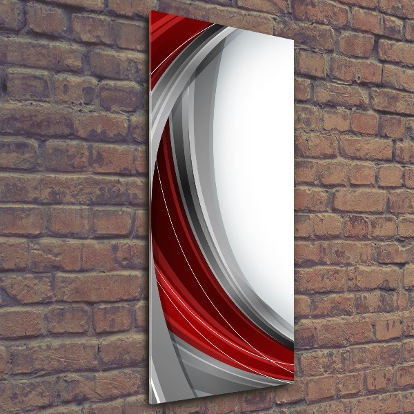 Modernes Acrylbild vertikal Wellen im Hintergrund