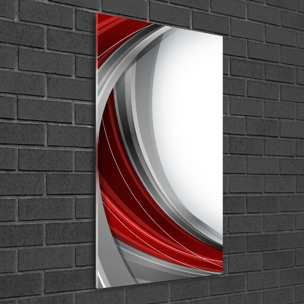 Modernes Acrylbild vertikal Wellen im Hintergrund