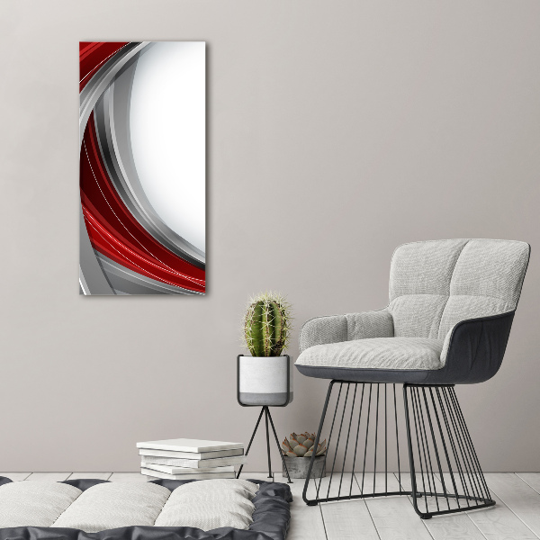 Modernes Acrylbild vertikal Wellen im Hintergrund