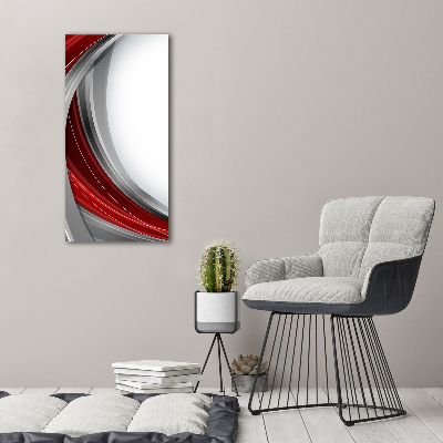 Modernes Acrylbild vertikal Wellen im Hintergrund