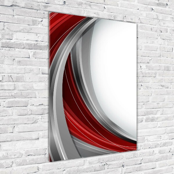 Modernes Acrylbild vertikal Wellen im Hintergrund