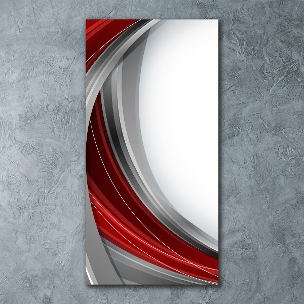 Modernes Acrylbild vertikal Wellen im Hintergrund