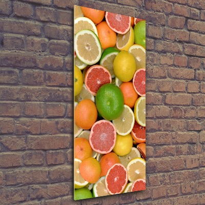 Modernes Acrylbild vertikal Zitrusfrüchte
