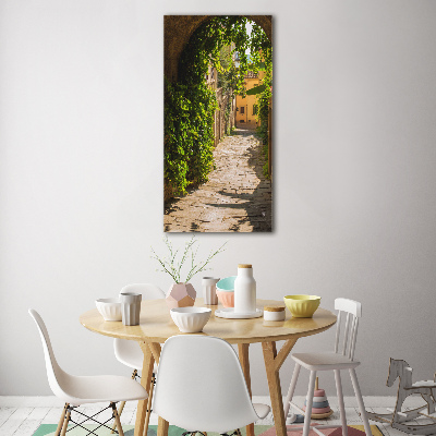 Acrylbild vertikal Italienische Straßen