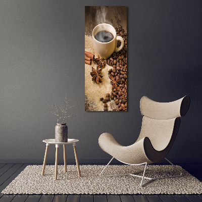 Acrylbild vertikal Eine Tasse Kaffee