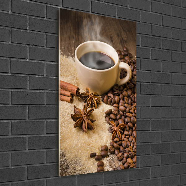 Acrylbild vertikal Eine Tasse Kaffee