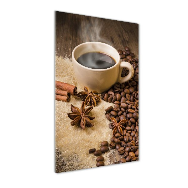 Acrylbild vertikal Eine Tasse Kaffee