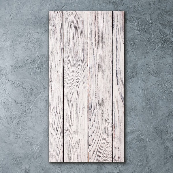 Acrylbild vertikal Holzwand