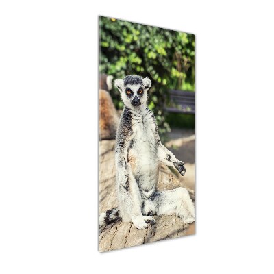 Modernes Acrylbild vertikal Lemur