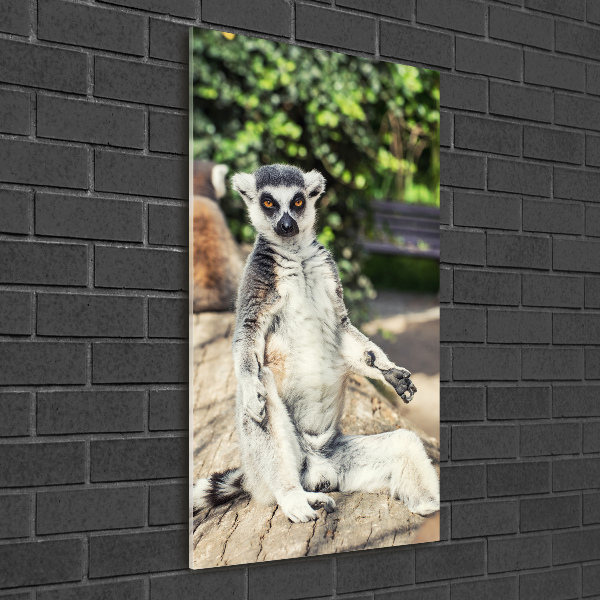 Modernes Acrylbild vertikal Lemur