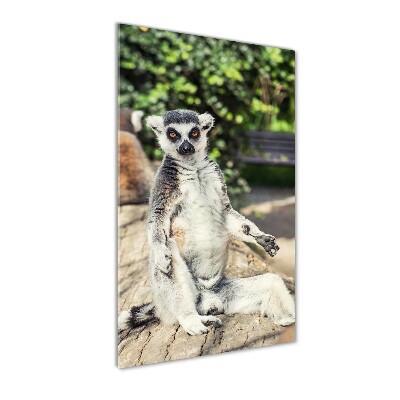 Modernes Acrylbild vertikal Lemur