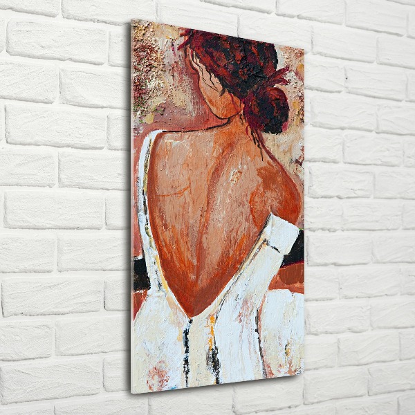 Bild auf Acrylglas vertikal Frau