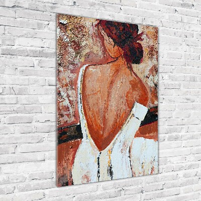 Bild auf Acrylglas vertikal Frau