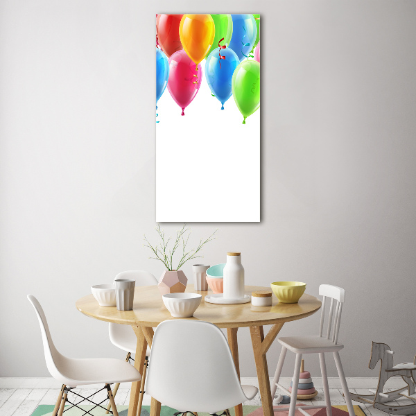 Acrylbild vertikal Bunte Luftballons
