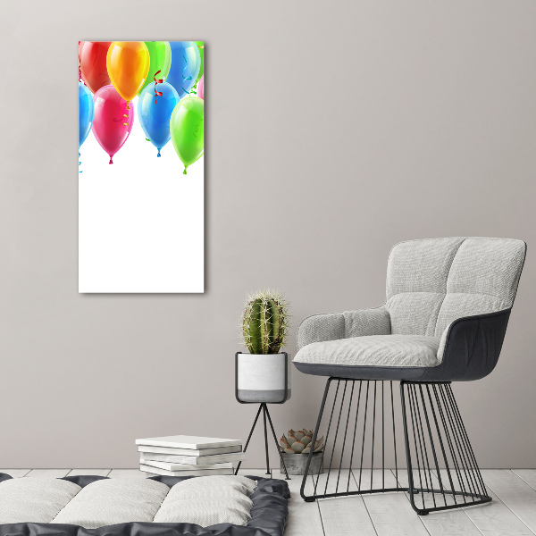 Acrylbild vertikal Bunte Luftballons