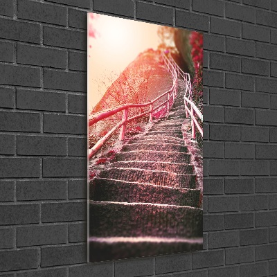 Plexiglasbilder vertikal Treppen in den Bergen