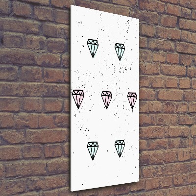 Modernes Acrylbild vertikal Diamanten