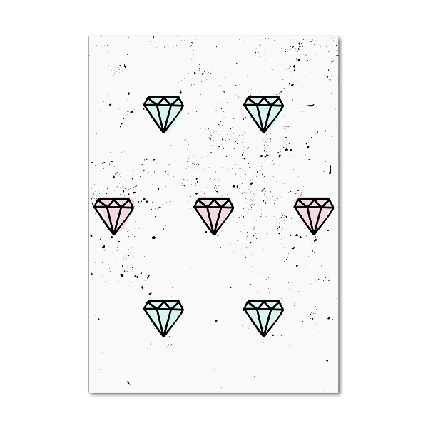 Modernes Acrylbild vertikal Diamanten