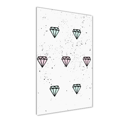 Modernes Acrylbild vertikal Diamanten