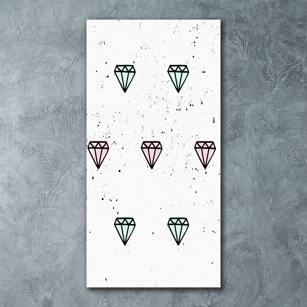 Modernes Acrylbild vertikal Diamanten