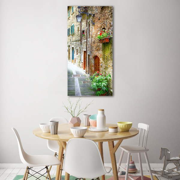 Acrylbild vertikal Italienische Straßen