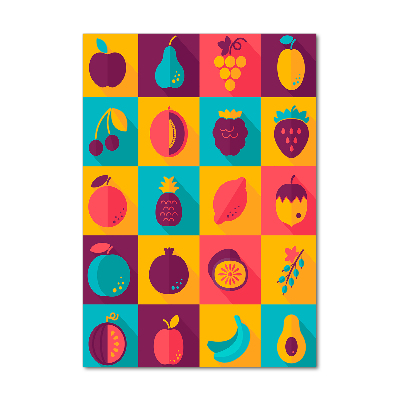 Modernes Acrylbild vertikal Obst