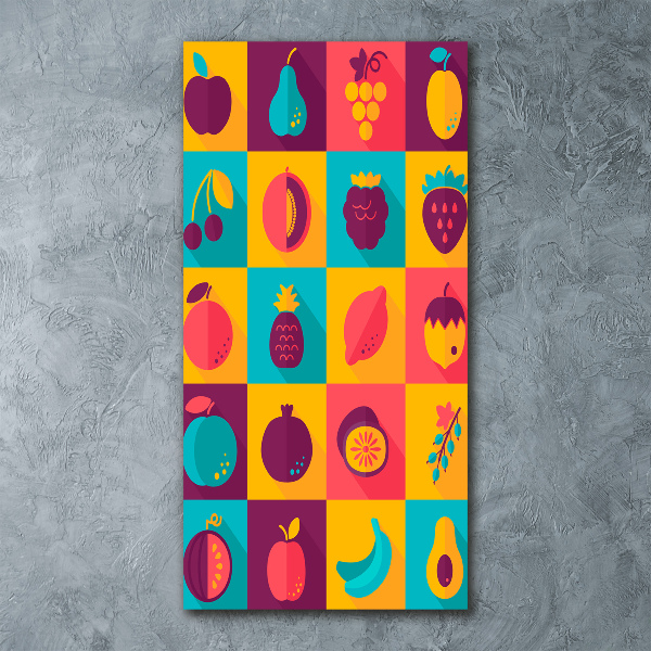 Modernes Acrylbild vertikal Obst