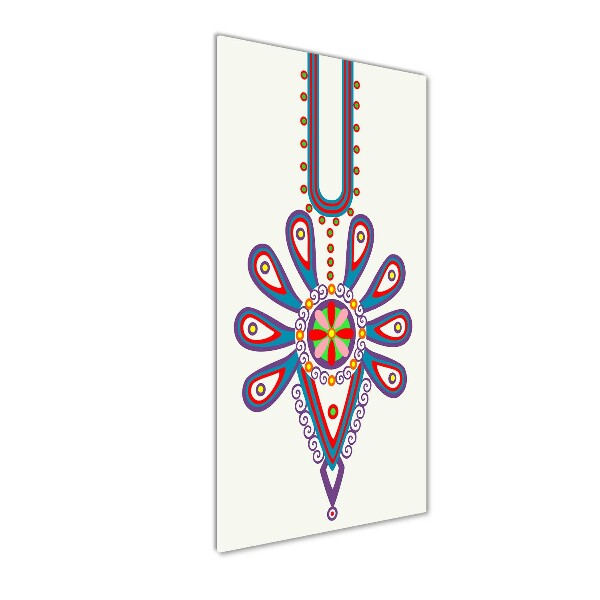 Modernes Acrylbild vertikal Polnisches Volksmuster