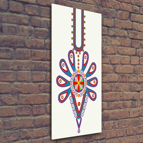 Modernes Acrylbild vertikal Polnisches Volksmuster