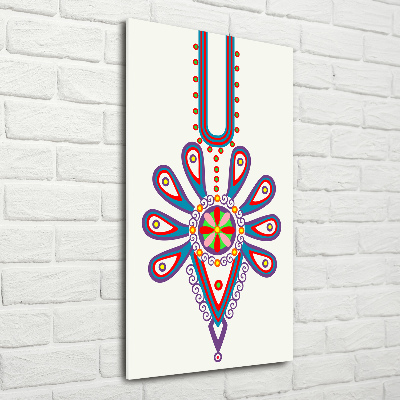 Modernes Acrylbild vertikal Polnisches Volksmuster