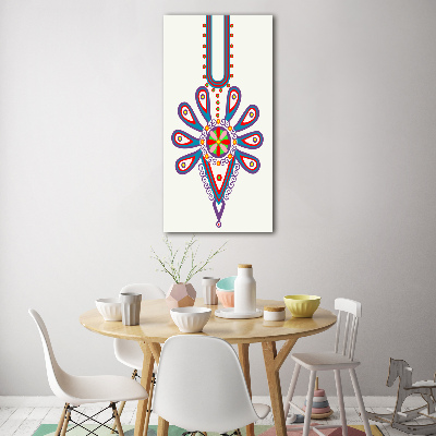 Modernes Acrylbild vertikal Polnisches Volksmuster