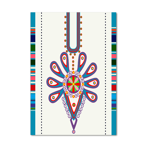 Modernes Acrylbild vertikal Polnisches Volksmuster