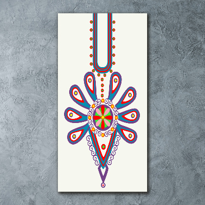 Modernes Acrylbild vertikal Polnisches Volksmuster