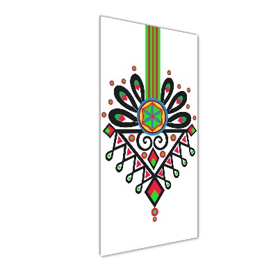 Modernes Acrylbild vertikal Polnisches Volksmuster