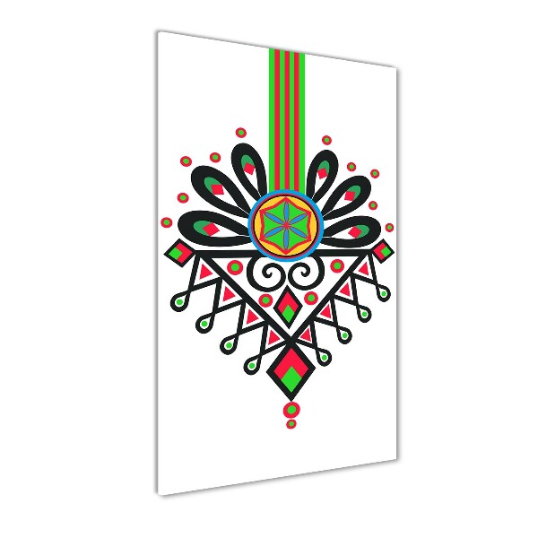 Modernes Acrylbild vertikal Polnisches Volksmuster