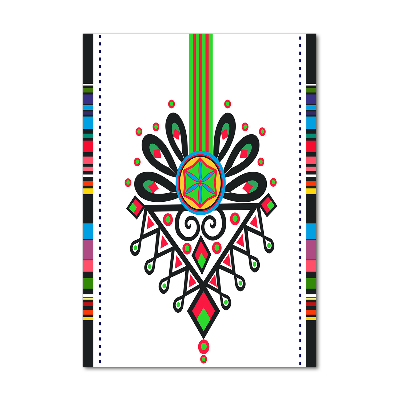 Modernes Acrylbild vertikal Polnisches Volksmuster