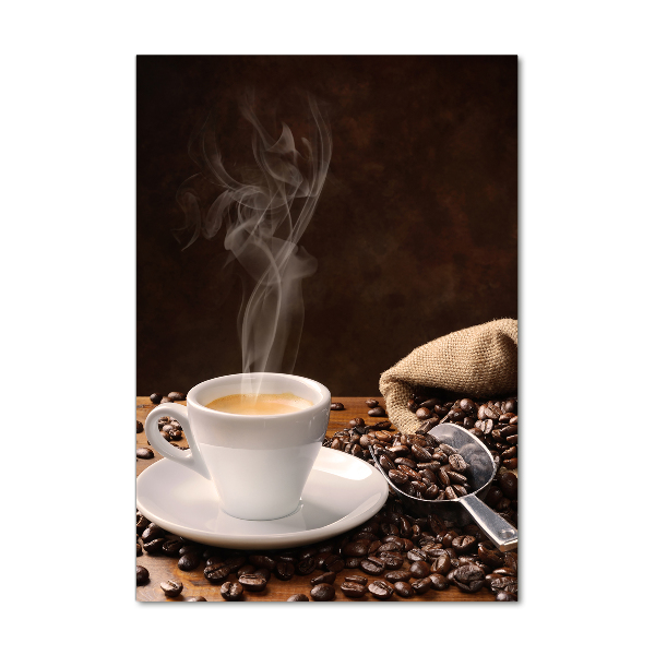 Acrylbild vertikal Eine Tasse Kaffee