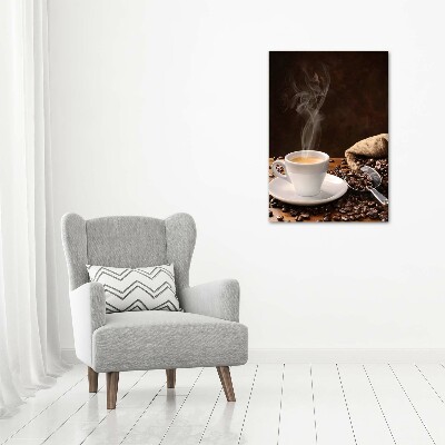Acrylbild vertikal Eine Tasse Kaffee