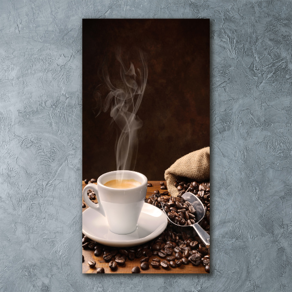 Acrylbild vertikal Eine Tasse Kaffee