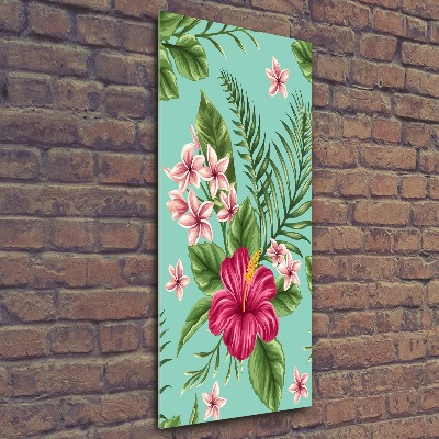 Bild auf Acrylglas vertikal Hawaiianische Blumen