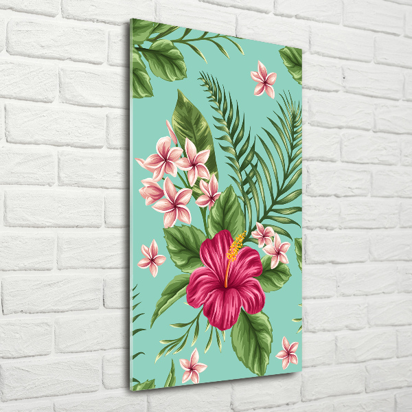 Bild auf Acrylglas vertikal Hawaiianische Blumen